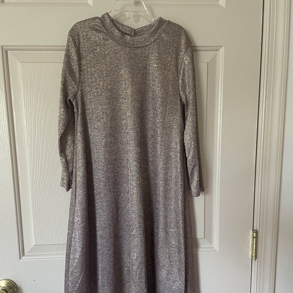 Three Pink Hearts Shimmer Swing Dress – Juniors Size Large